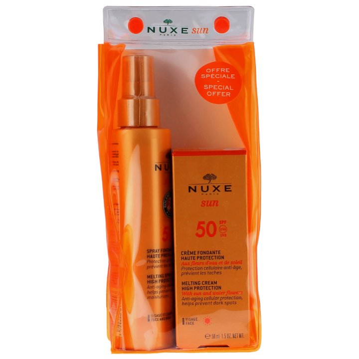 Trousse mes indispensables haute protection SPF50 Nuxe - trousse de 2 produits 