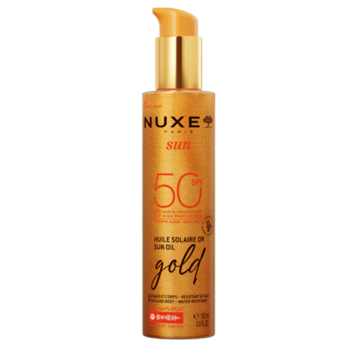 Sun huile solaire or SPF50 Nuxe - flacon-pompe de 150ml