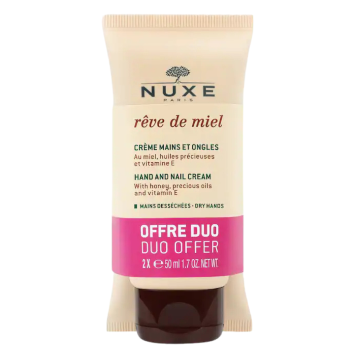 Crème mains et ongles rêve de miel Nuxe - offre duo 2 tubes de 50ml
