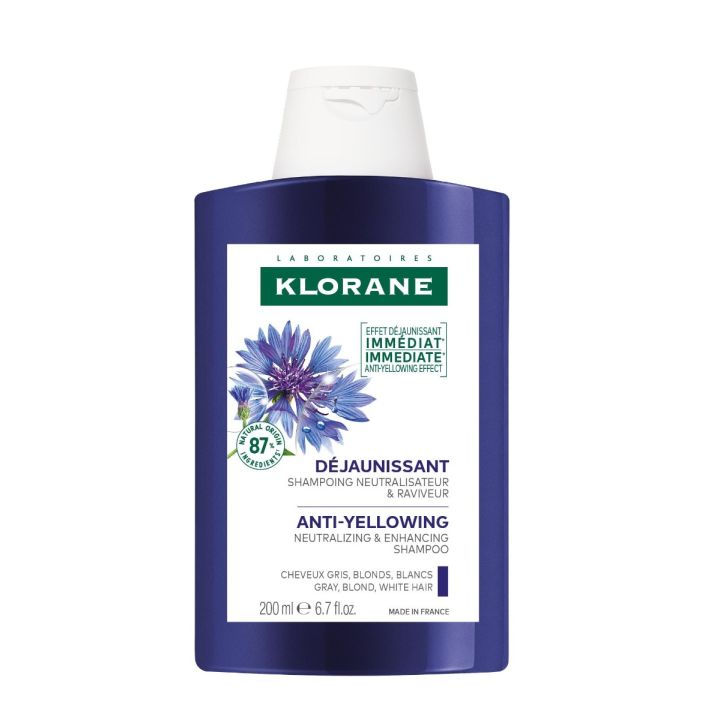 Shampooing déjaunissant à la Centaurée bio Klorane - flacon de 200 ml