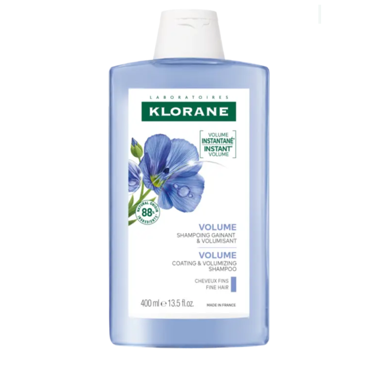 Shampooing volume au lin bio Klorane - flacon de 400 ml