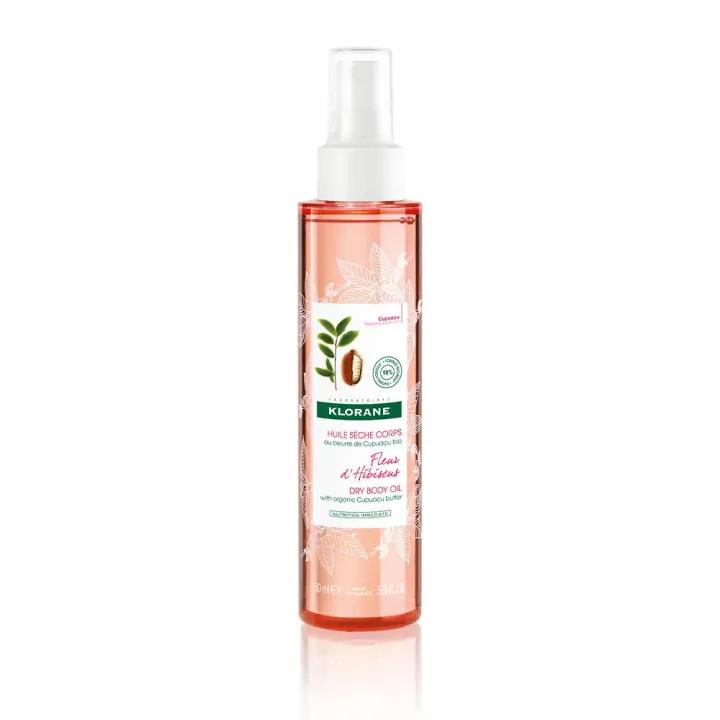 Huile sèche corps fleur d'hibiscus Klorane - spray de 150ml