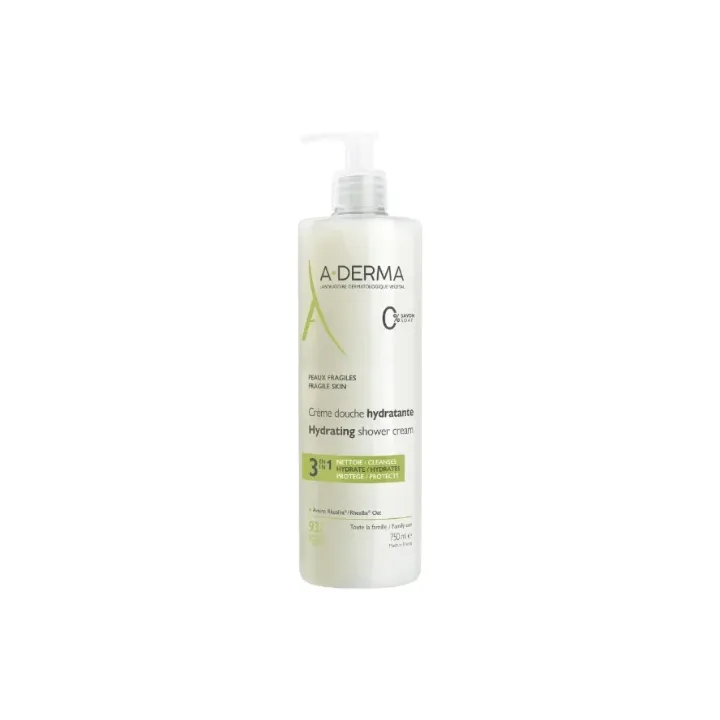 Crème douche hydratante 3en1 A-Derma - flacon pompe de 750ml