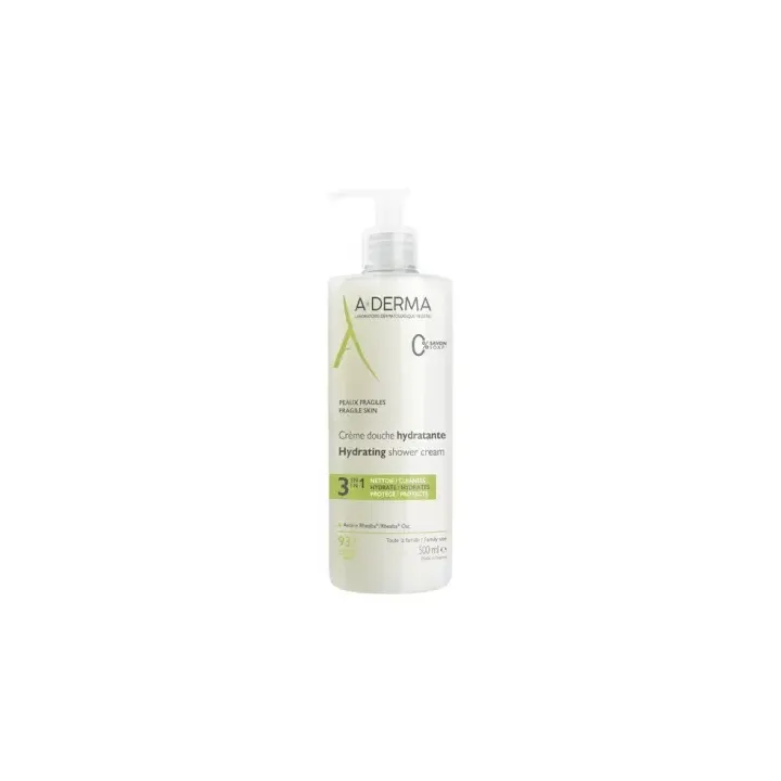 Crème douche hydratante A-Derma - flacon-pompe de 500ml