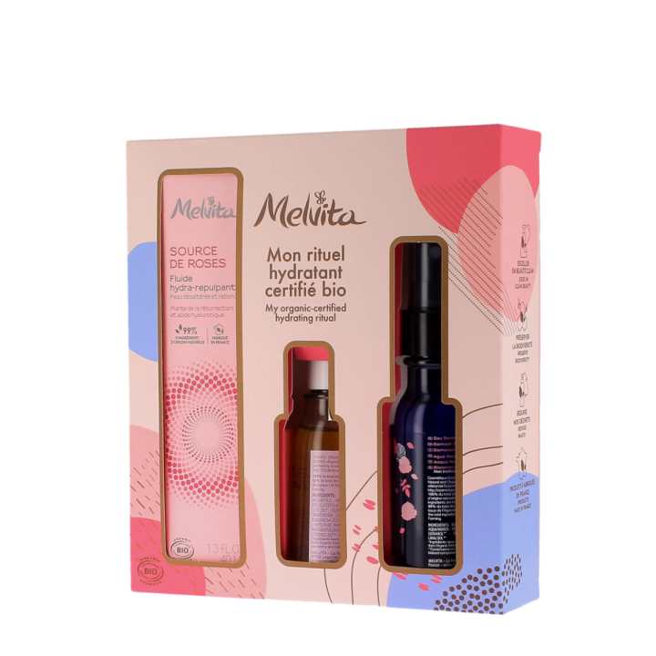 Mon rituel hydratant certifié BIO Melvita - coffret de 3 produits 