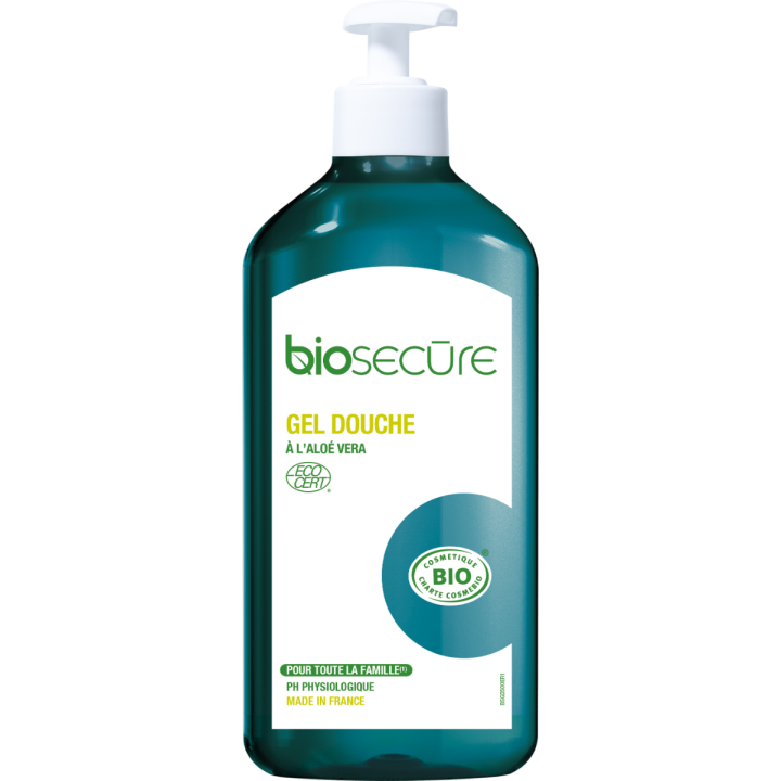 Gel douche à l'aloe vera bio Bio Secure - flacon pompe de 500ml