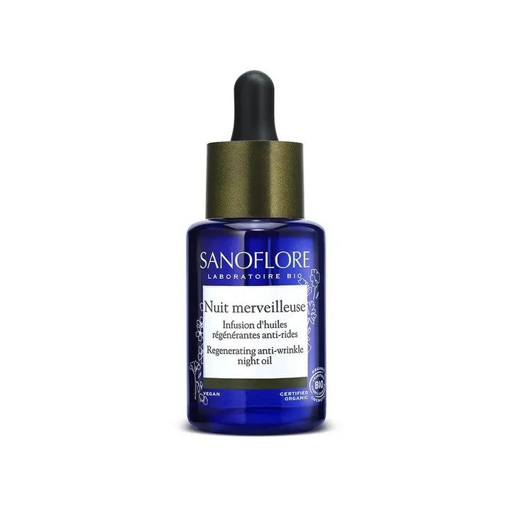 Nuit merveilleuse soin anti-âge Sanoflore - flacon-pipette de 30ml