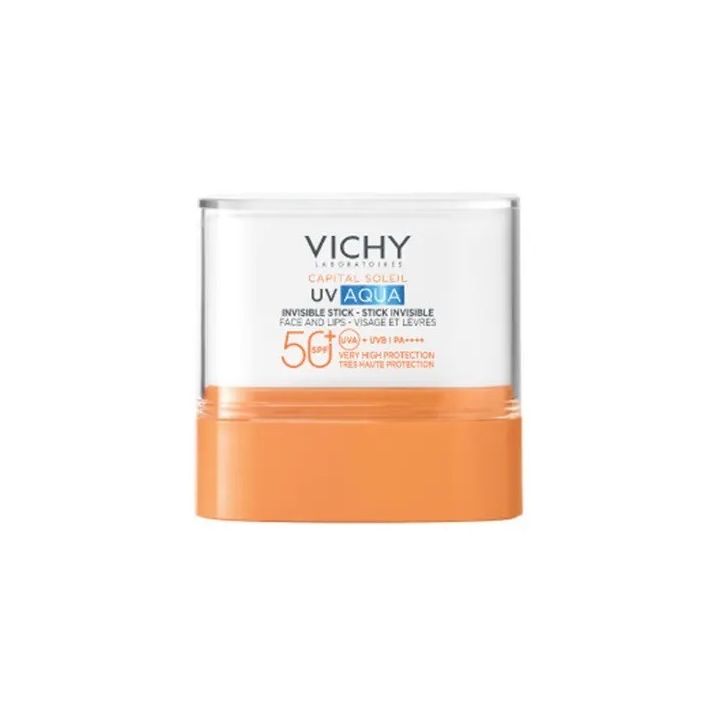 Capital Soleil UV aqua Stick invisible visage et lèvres SPF50+ Vichy - stick de 9g