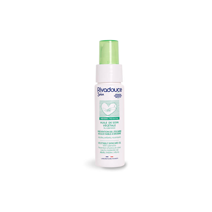 Huile de soin végétale prévention de l'escarre Rivadouce - flacon-pompe de 50ml