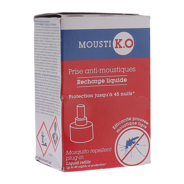 Mousti K.O recharge liquide pour prise anti-moustiques Marque verte - une recharge de 33ml