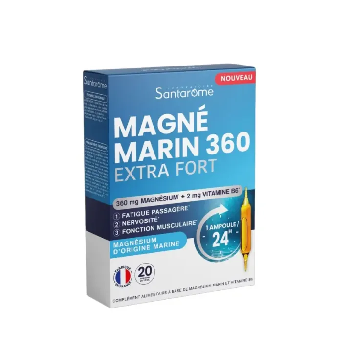 Magné marin 360 fort extra fort Santarome - boite de 20 ampoules de 10ml