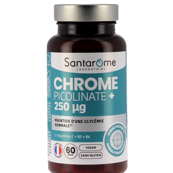 Chrome Picolinate+ 250µg Santarome - pot de 60 gélules