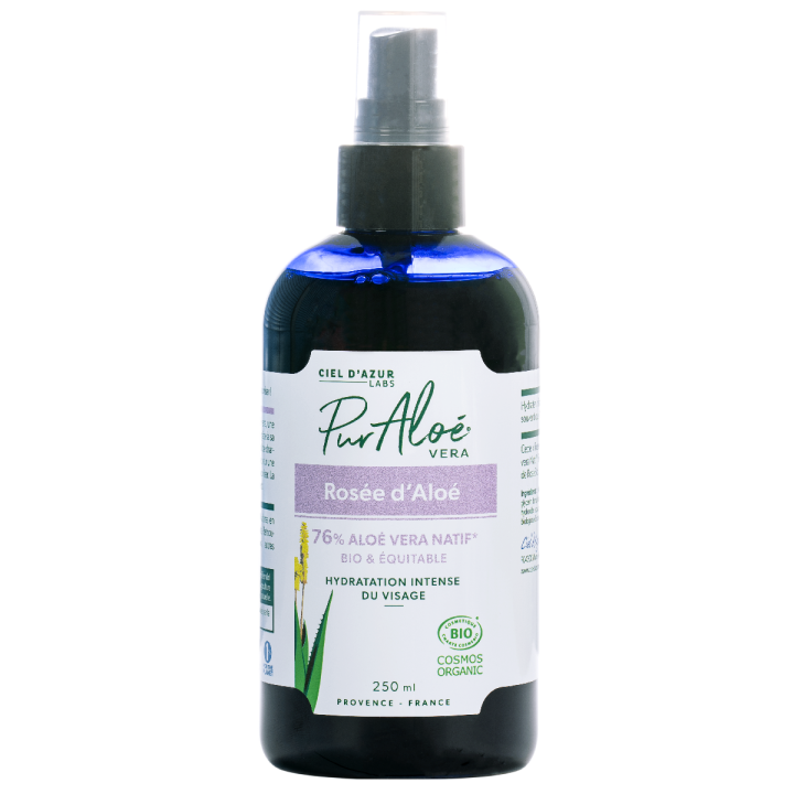 Rosée d'aloé 76% Aloe vera Bio Pur Aloé - spray de 250 ml