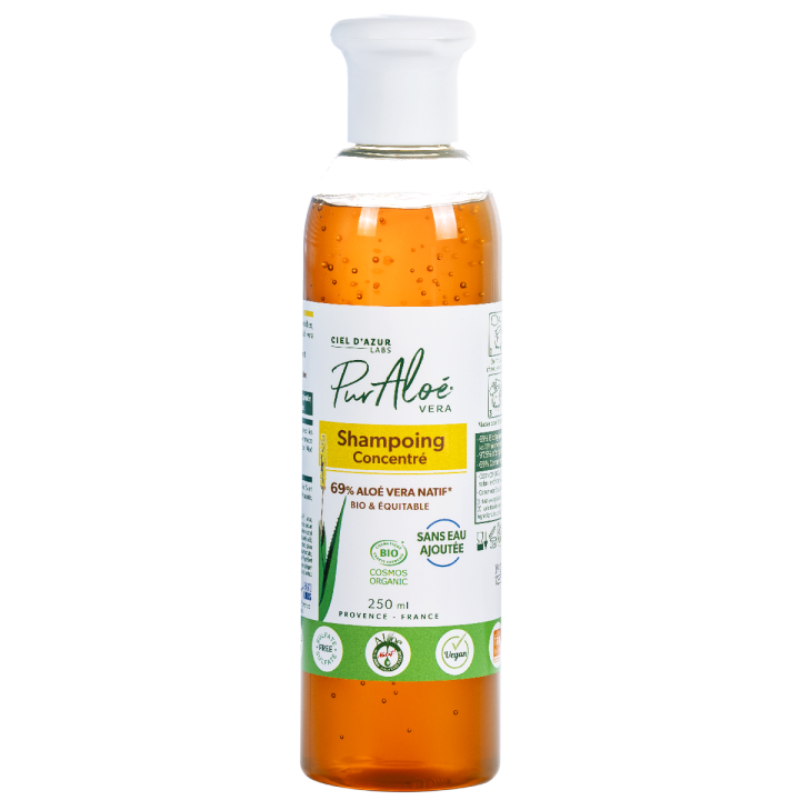 Shampooing traitrant Aloe vera 70% Bio Pur Aloé - flacon de 250 ml