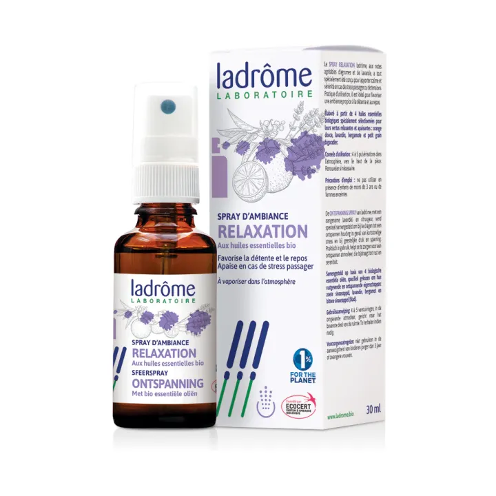 Spray d'ambiance relaxation bio Ladrôme - flacon de 30 ml
