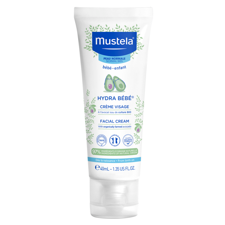 Hydra bébé crème visage Mustela - tube de 40 ml