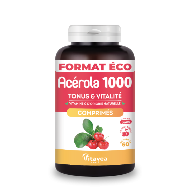 Acérola 1000 Nutrisanté - 60 comprimés à croquer