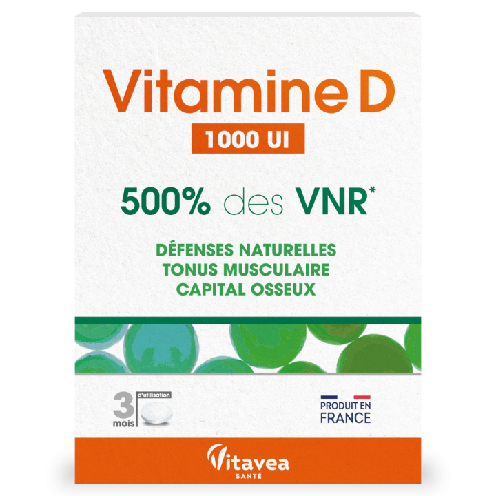 Vitamine D 1000 UI Vitavea - boîte de 90 comprimés