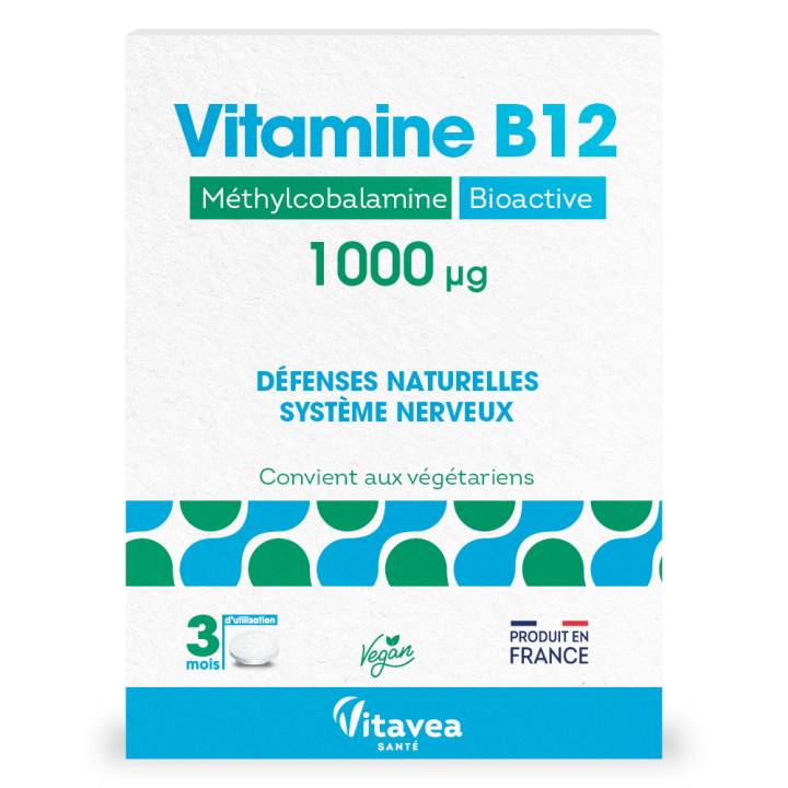 Vitamine B12 1000 µg Vitavea - boîte de 90 comprimés
