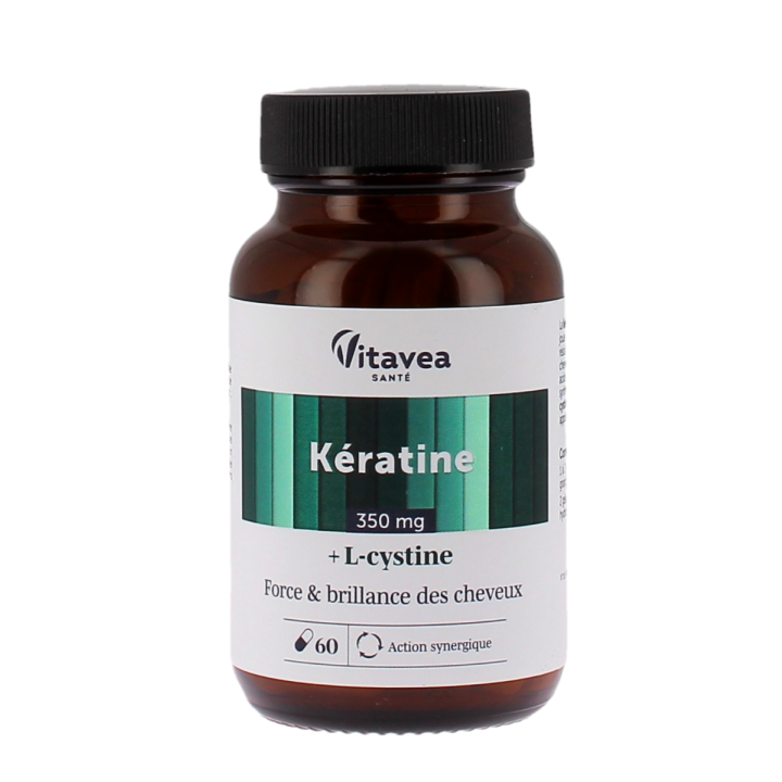 Kératine 350mg Vitavea - pot de 60 gélules 