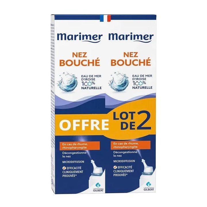 Marimer spray nez bouché Gilbert - lot de 2 sprays de 100ml