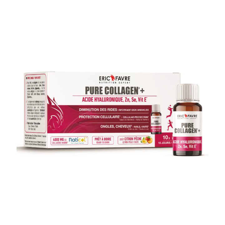 Pure Collagen+ Eric Favre - boîte de 10 shots de 15ml