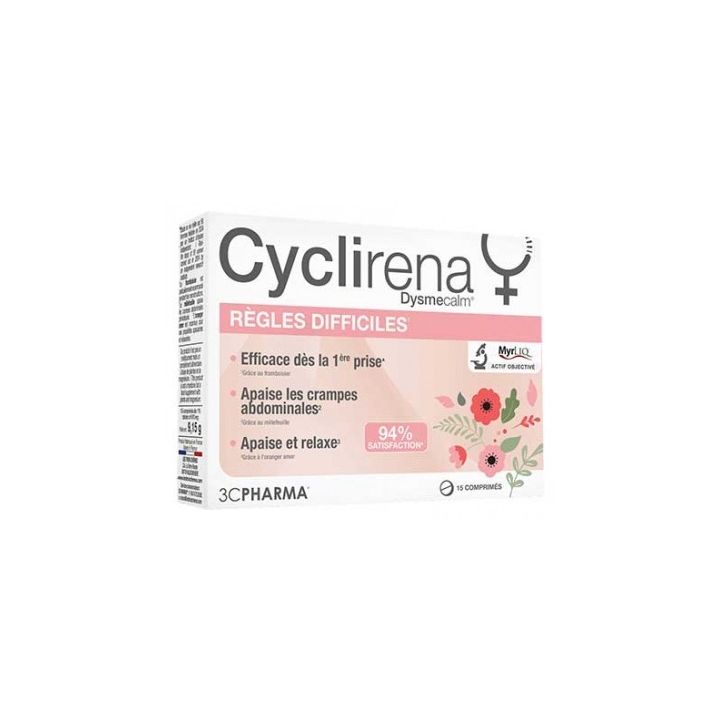 Cyclirena dysmecalm règles difficiles 3C Pharma - 15 comprimés