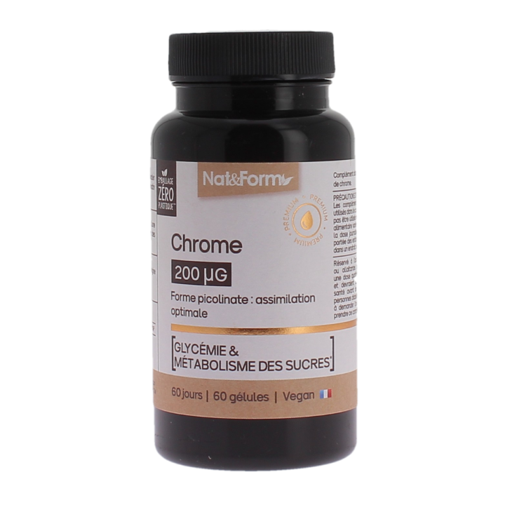 Chrome picolinate 200 g Nat&form - pot de 60 gélules