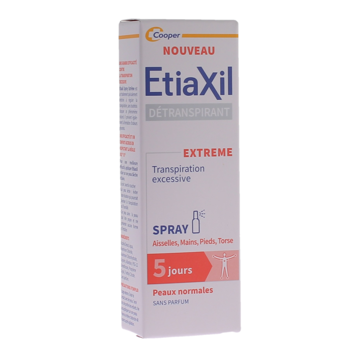 Etiaxil détranspirant extrème 5 jours multizones Cooper - spray de 30ml