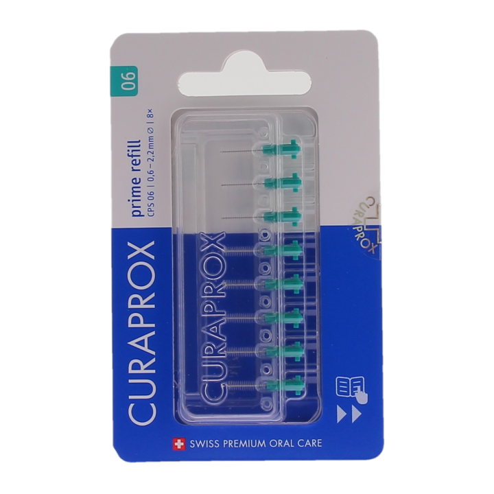 Recharge brossettes interdentaires prime refill taille 06 Curaprox - boite de 8 recharges