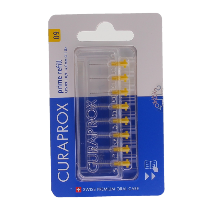 Recharge brossettes interdentaires prime refill taille 09 Curaprox - boite de 8 recharges