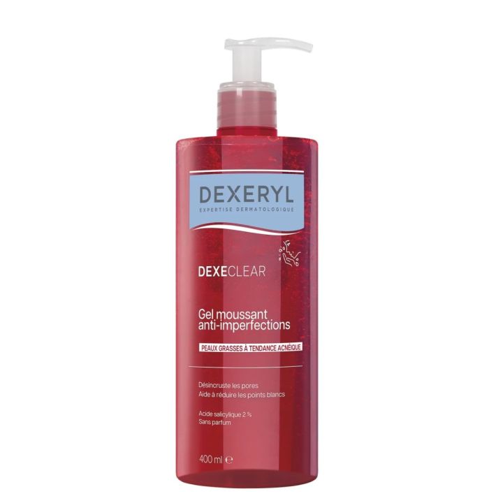 Dexeclear gel moussant anti-imperfections Dexeryl - flacon-pompe de 400ml 