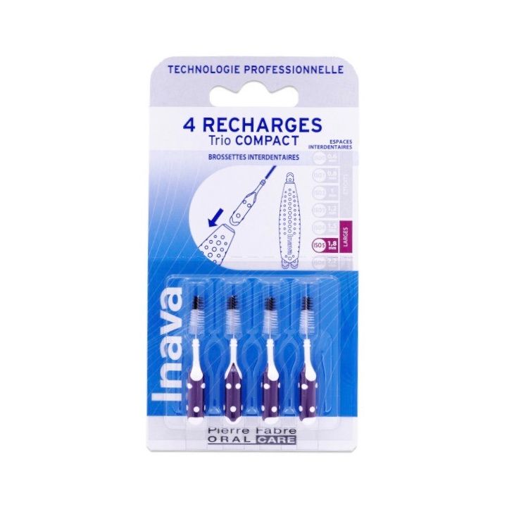 Brossettes interdentaires 1.8 mm Trio Compact  Inava - lot de 4 recharges