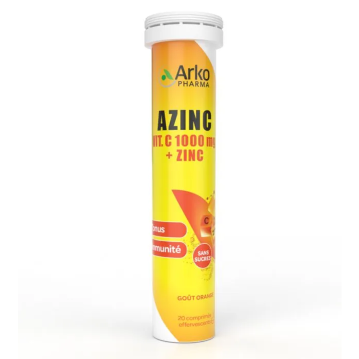 Azinc vit.c 1000mg + zinc Arkopharma - tube de 20 comprimés 
