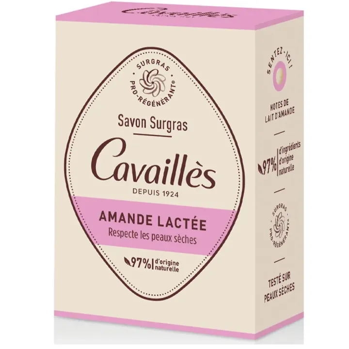 Savon surgras amande lactée Rogé Cavaillès - pain de 100g