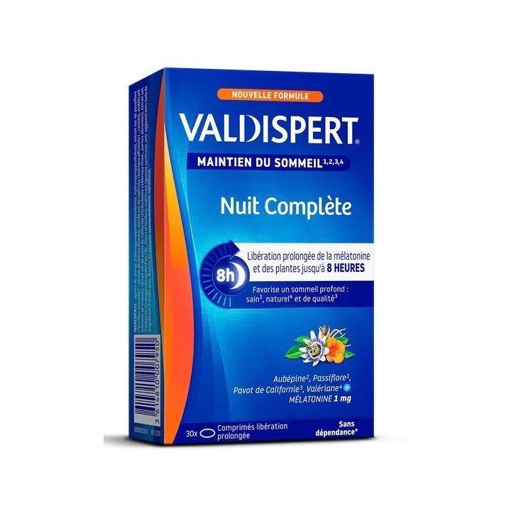 Nuit complète mélatonine 1mg Valdispert - boite de 30 comprimés