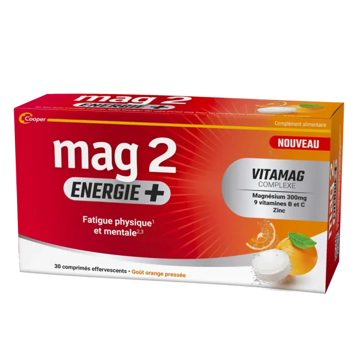 Mag 2 énergie+ Cooper - boite de 30 comprimés effervescents