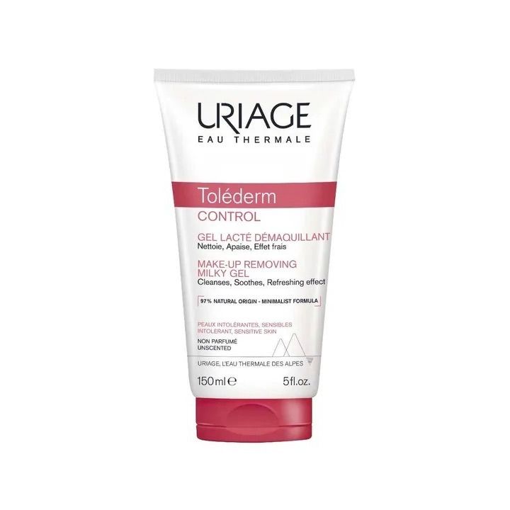 Toléderm Control gel lacté démaquillant Uriage - tube de 150ml