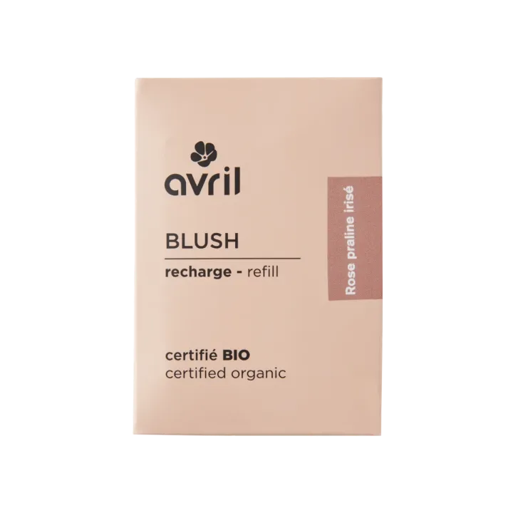 Recharge Blush bio rose praliné irisé Avril - poudrier de 5g