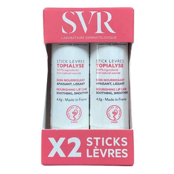 Topialyse stick lèvres SVR - lot de 2 sticks de 4g