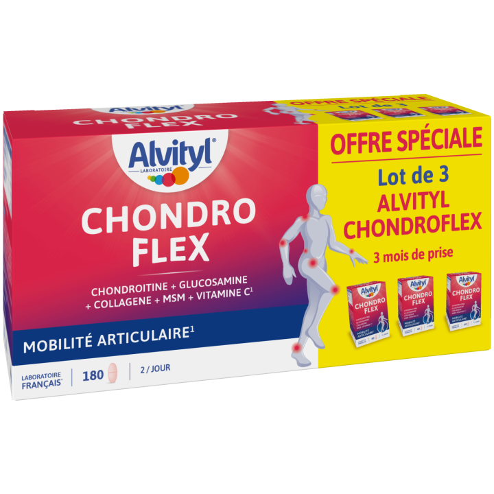 Chondro flex mobilité articulaire Alvityl - boîte de 180 comprimés offre spéciale