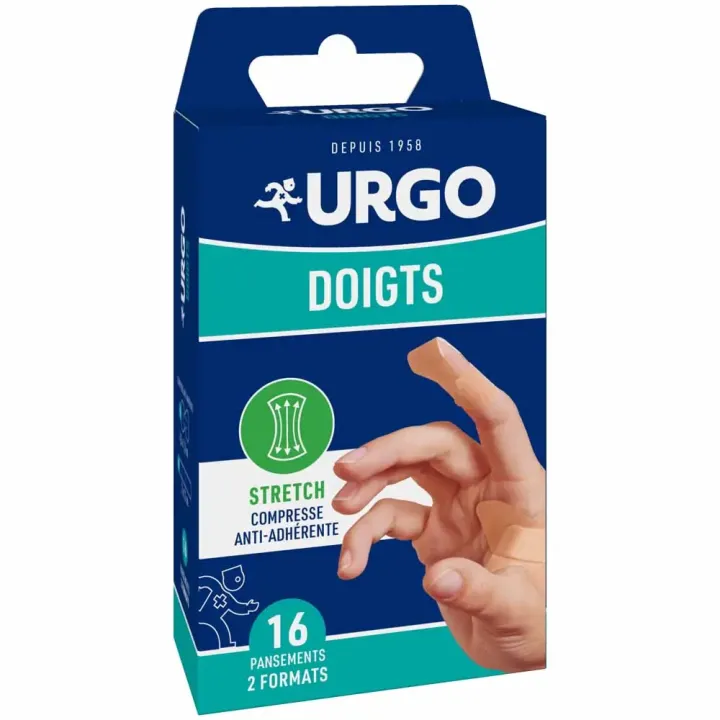Pansement spécial doigts Urgo - boite de 16 pansements avec 2 formats