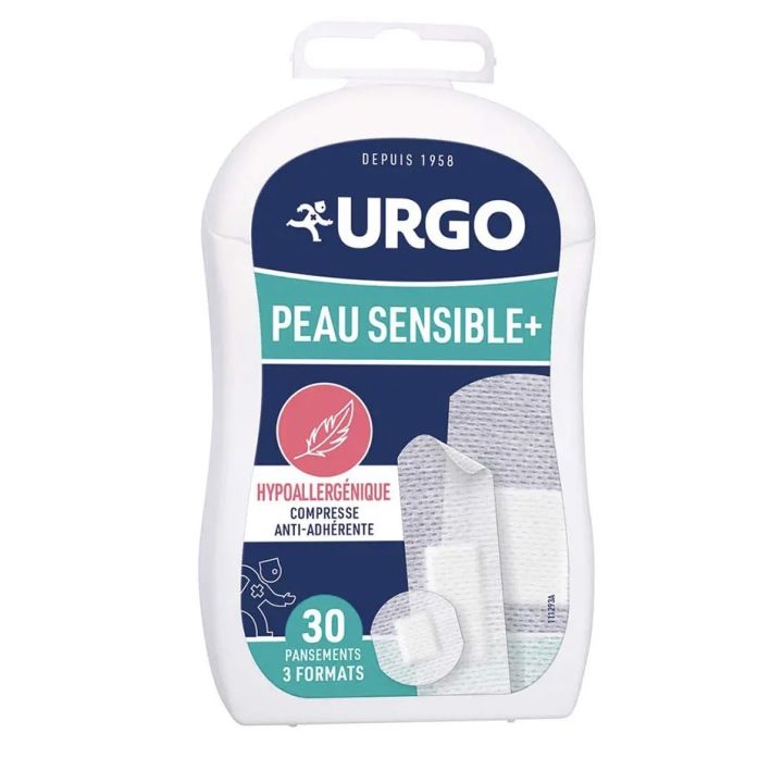 Pansements peau sensible+ Urgo - boîte de 30 pansements
