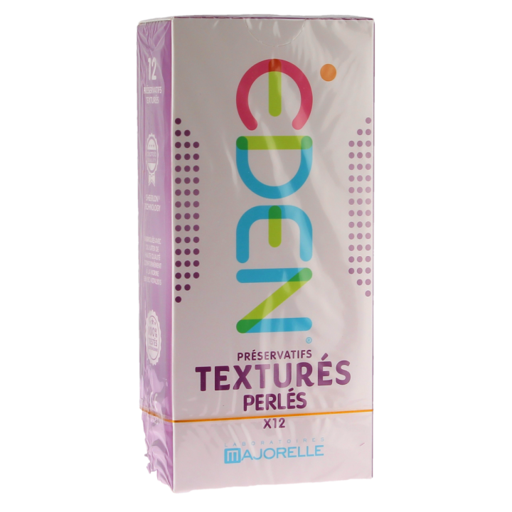 Eden préservatifs texturés perlés Majorelle - boite de 12 préservatifs
