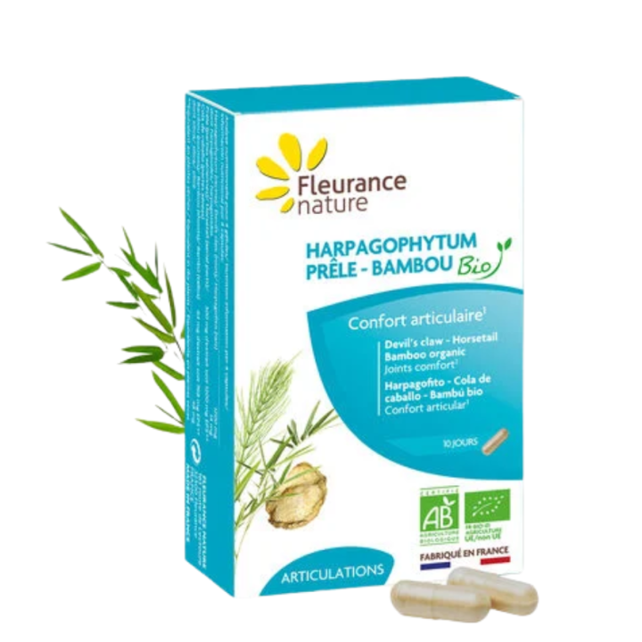 Harpagophytum prêle bambou bio Fleurance nature - boîte de 40 gélules