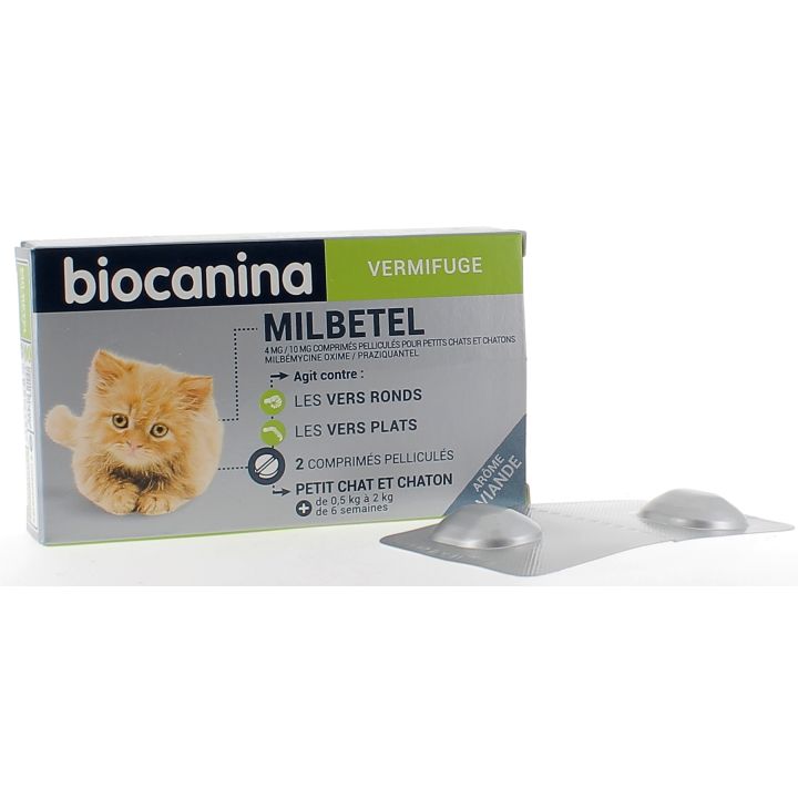 Milbetel 4mg/10mg Biocanina - boîte de 2 comprimés