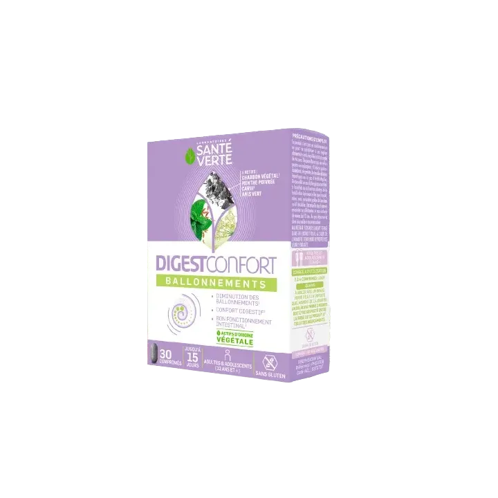 Digestconfort ballonements Santé Verte - boite de 30 comprimés 