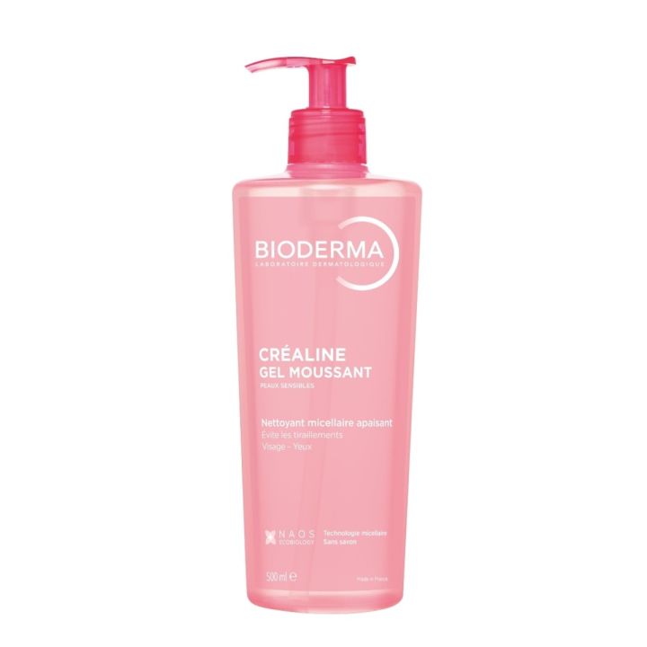 Créaline gel moussant Bioderma - flacon-pompe de 500 ml