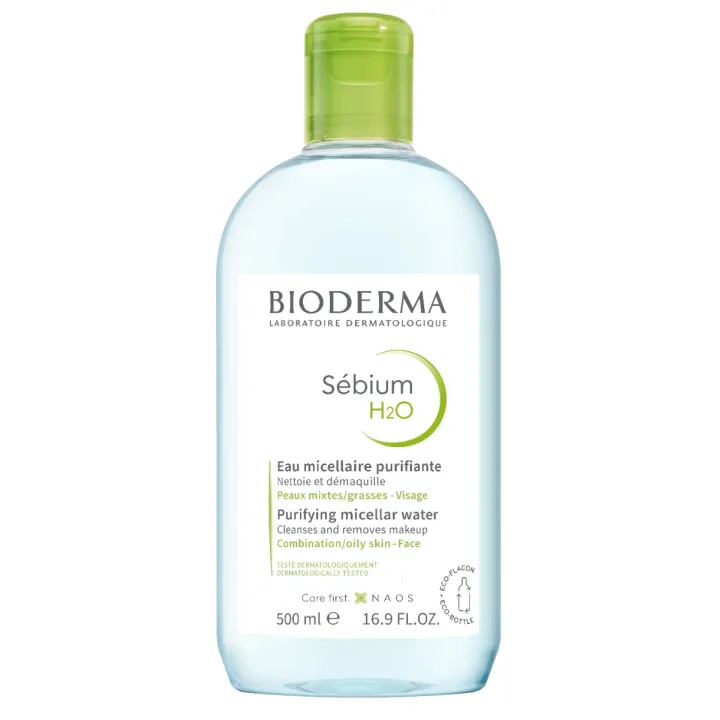 Sébium H2O Eau micellaire purifiante Bioderma - flacon de 500 ml