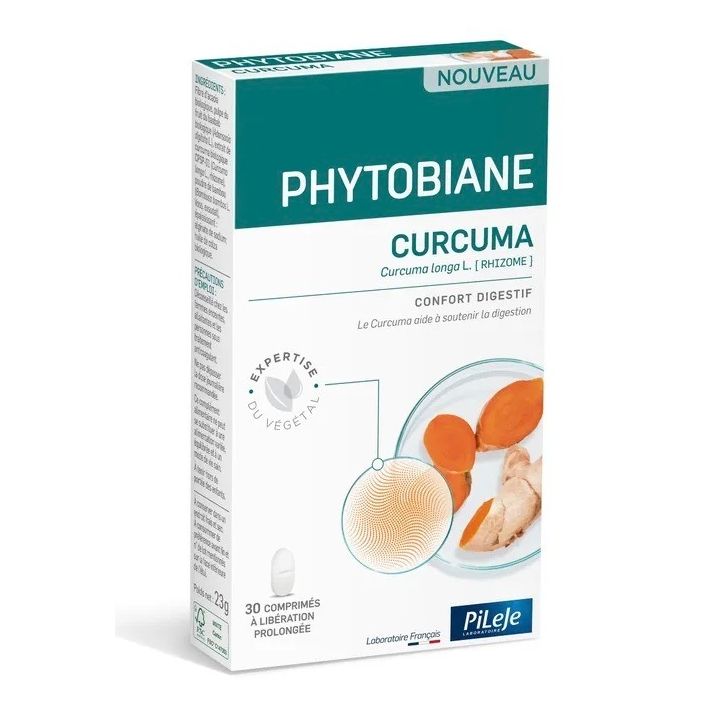 Phytobiane Curcuma Confort digestif Pileje - boite de 30 comprimés
